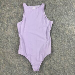 Skims High Neck Bodysuit Lilac Size Small Sleeveless Fits Everybody